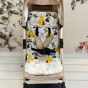 Universal Stroller Liner – 100% Cotton with Soft Padding & Harness Openings
