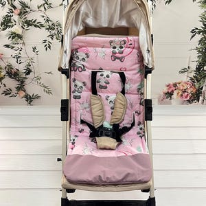 Universal Stroller Liner – 100% Cotton with Soft Padding & Harness Openings