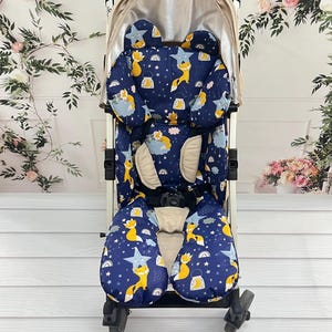 Stroller Liner for Ultimate Comfort . Universal Stroller Cushion . 100% Cotton Stroller Liner