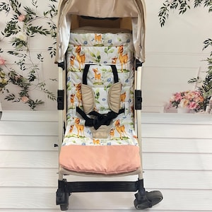 Universal Stroller Liner – 100% Cotton with Soft Padding & Harness Openings
