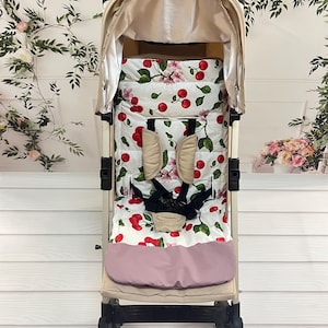 Universal Stroller Liner – 100% Cotton with Soft Padding & Harness Openings