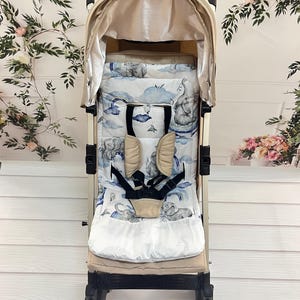 Universal Stroller Liner – 100% Cotton with Soft Padding & Harness Openings
