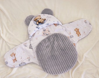 Saco de dormir para recién nacido "Los Abrazos de Mamá". traje de recién nacido, accesorios para recién nacidos, regalo para recién nacidos, accesorio para cochecito de bebé, tela para recién nacidos