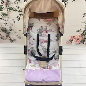 Universal Stroller Liner – 100% Cotton with Soft Padding & Harness Openings
