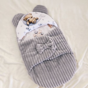 Newborn sleeping bag. Newborn swaddle wrap, baby stroller accessory, baby footmuff. Stroller/ pram accessories. Anti-kick soft blanket