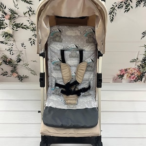 Universal Stroller Liner – 100% Cotton with Soft Padding & Harness Openings