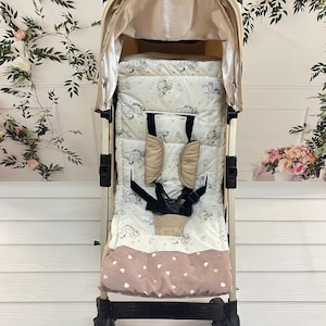 Universal Stroller Liner – 100% Cotton with Soft Padding & Harness Openings