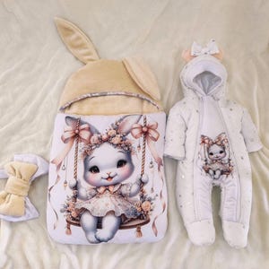 Conjunto de ropa para bebé recién nacido. Saco de dormir para recién nacido para pasear en cochecito. mameluco del bebé recién nacido