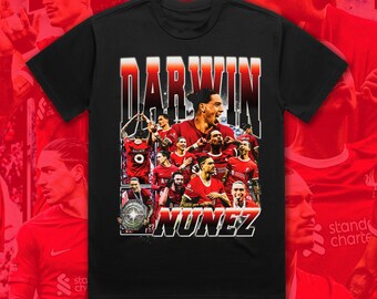 Bootleg Vintage 90s Style Darwin Nunez T-Shirt Liverpool