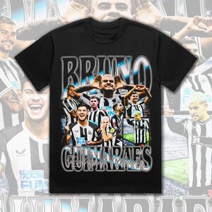 Bootleg Vintage 90s Style Bruno Guimaraes T-Shirt Newcastle United