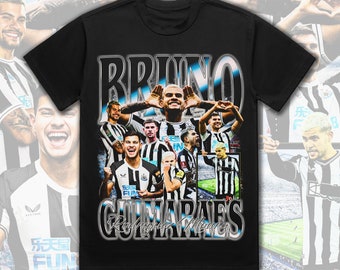 Bootleg Vintage 90s Style Bruno Guimaraes T-Shirt Newcastle United