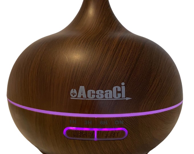 AddAcsaCI RELAX 1 aromathérapie aux huiles essentielles, diffuseur d'arômes et humidificateur à ultrasons avec 7 couleurs pour la maison, le bureau, la salle de massage et la méditation