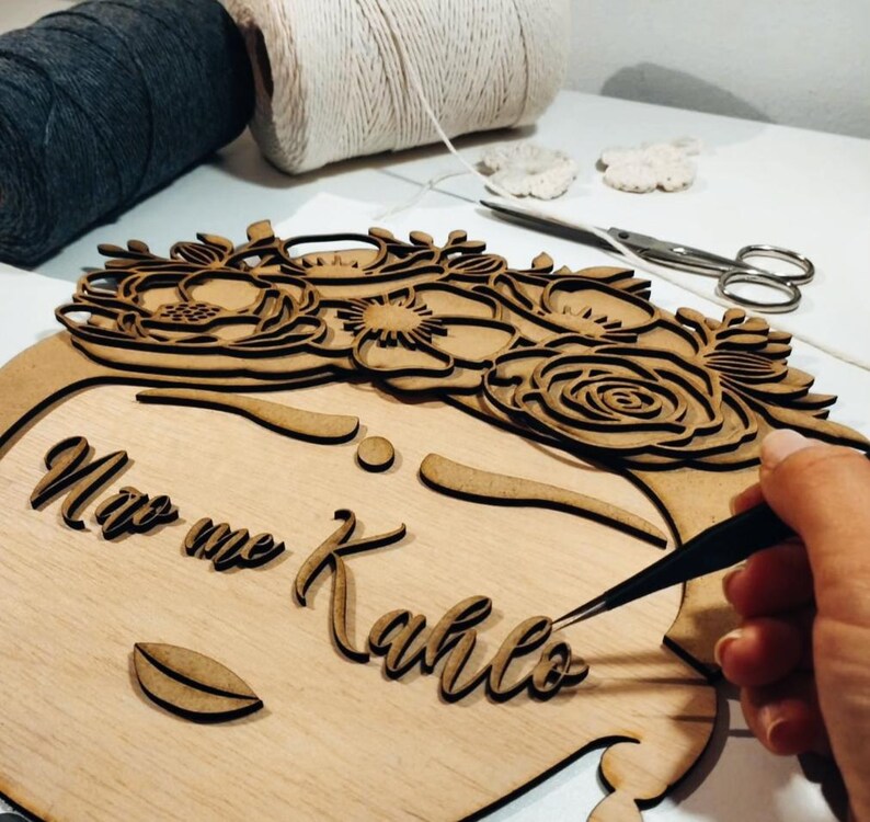 Frida Kahlo Wood Wall Art: Laser Cut 3D Layers - Etsy