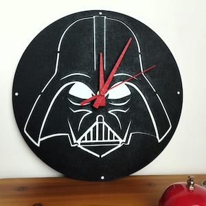 Reloj de pared de madera, Darth Vader, Star Wars, regalo de