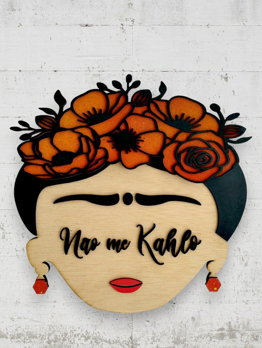 Frida Kahlo Wood Wall Art: Laser Cut 3D Layers - Etsy