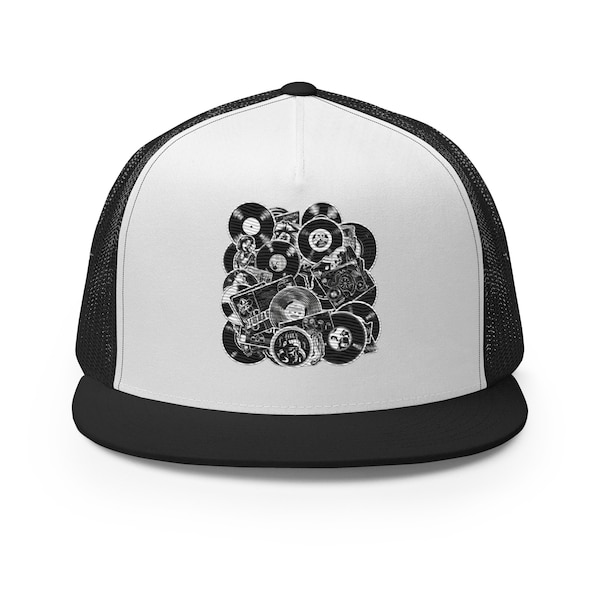 Vintage records graphic design cap