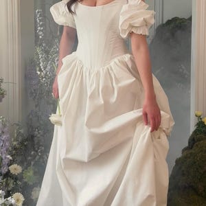 Corset Wedding Dress, Renaissance Wedding Dress, Low Waist Boho Wedding Dress, Fairy Princess Wedding Dress, Victorian Wedding Dress
