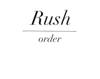 Rush order. Expedited tailoring and fast delivery.