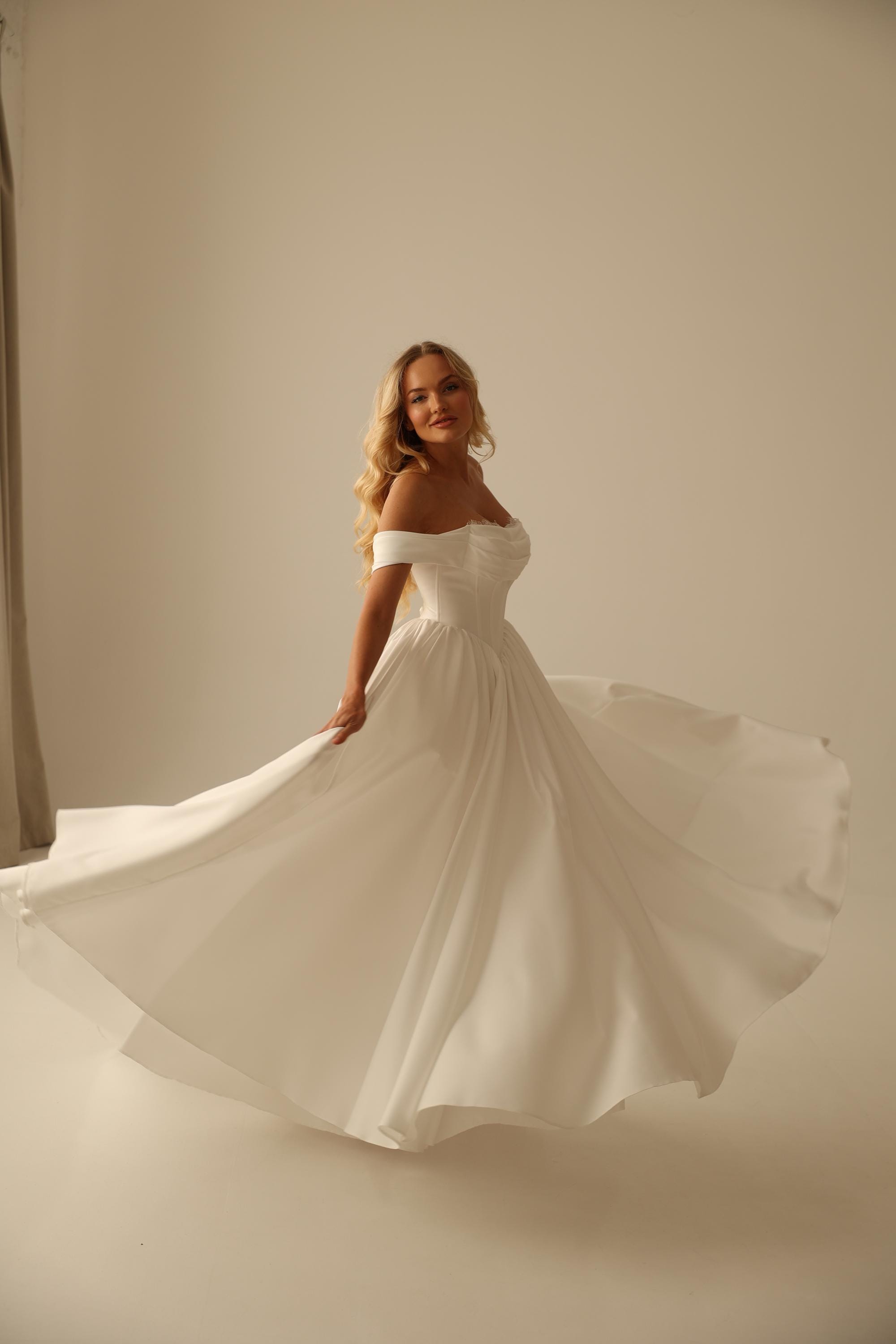 modest corset wedding dress Lilibet
