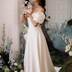 Fairycore Corset A-Line Wedding Dress: Off-Shoulder Sleeves image 11