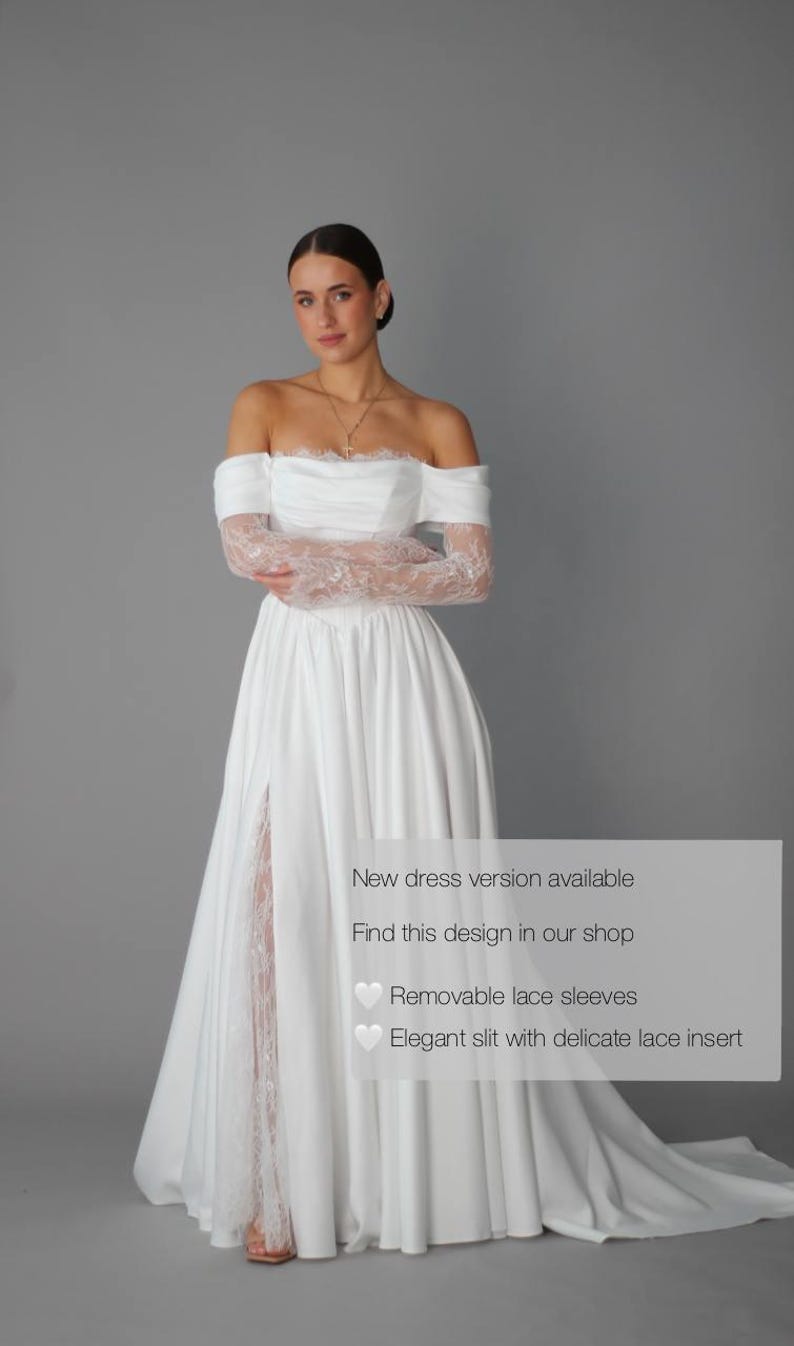 Fairy Wedding Dress, Basque Waist Wedding Dress, Modest Midi Wedding Dress, Simple Corset Wedding Dress, Tea Length Fantasy Wedding Dress image 7