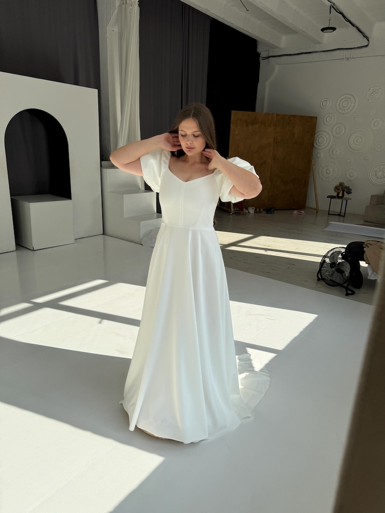 Fairycore Corset A-Line Wedding Dress: Off-Shoulder Sleeves image 13