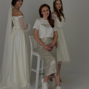 Off The Shoulders Boho Wedding Dress, Simple Modest Wedding Dress, Fairy Wedding Dress, Elopement Dress, Fantasy Corset Wedding Dress