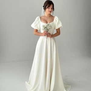 Fairycore Corset A-Line Wedding Dress: Off-Shoulder Sleeves image 8