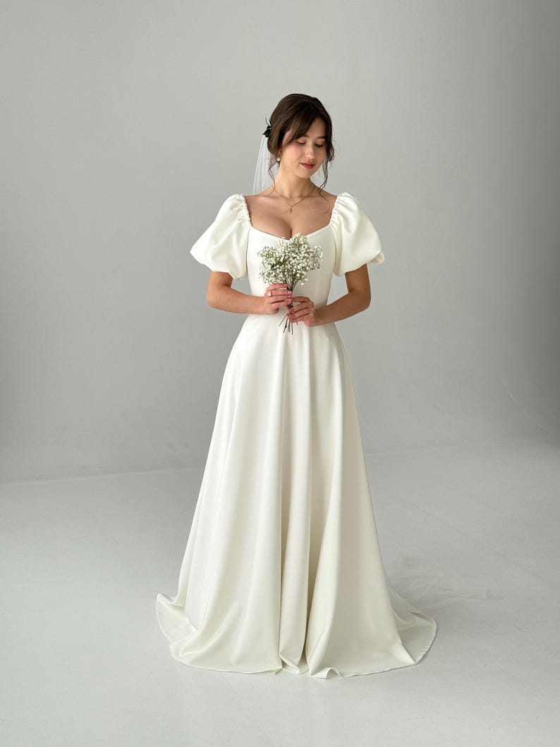 Fairycore Corset A-Line Wedding Dress: Off-Shoulder Sleeves image 8