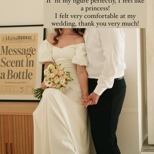 Off The Shoulders Boho Wedding Dress, Simple Modest Wedding Dress, Fairy Wedding Dress, Elopement Dress, Fantasy Corset Wedding Dress