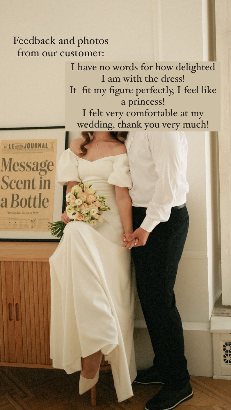 Off The Shoulders Boho Wedding Dress, Simple Modest Wedding Dress, Fairy Wedding Dress, Elopement Dress, Fantasy Corset Wedding Dress