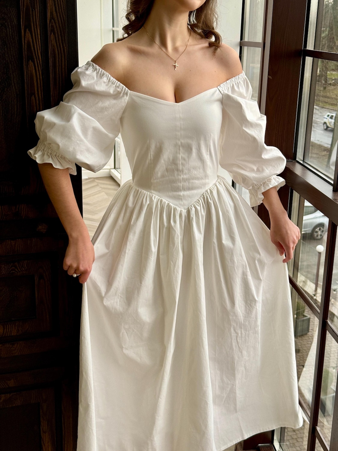 Inoe White Long Sleeve Lace Midi Dress Inoe Dresses Nordstrom Rack