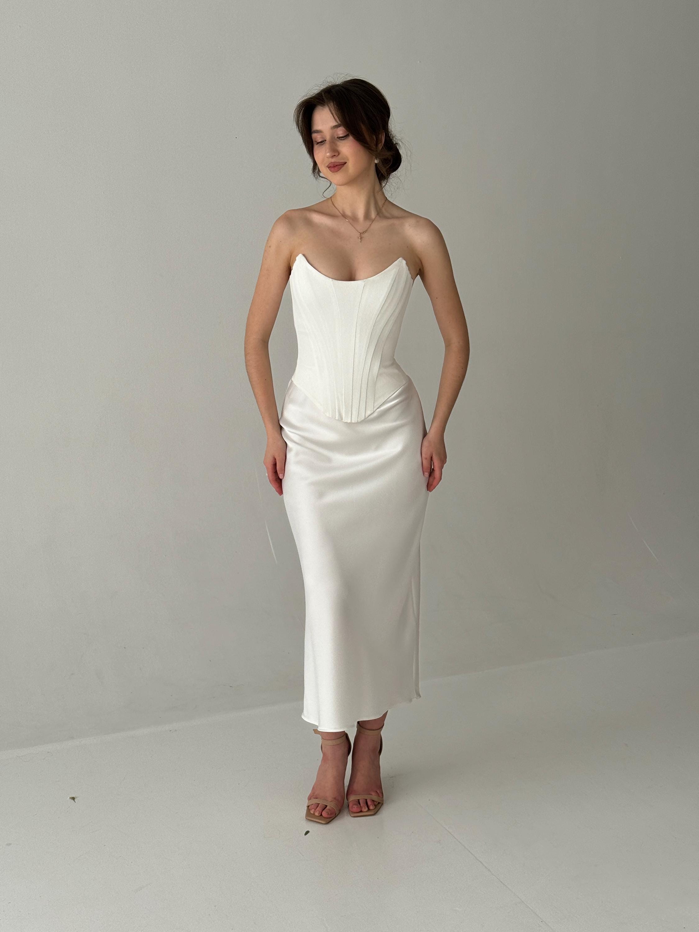 Robe de mariée Palais de justice courte élégante