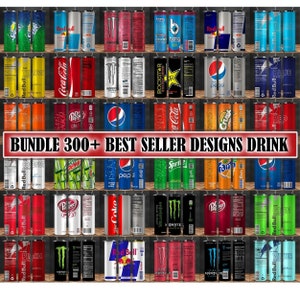 300+ Liquor & Soda Design Bundle Tumbler Wrap Print Shop Starter Pack, 20oz Sublimation Skinny Tumbler 9.3x8.2 inch PNG Beverage Beer Drinks