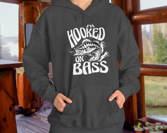 Vintage Y2K Largemouth Bass Fish Boxy Sweatshirt Large Puritan