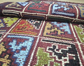 Antyczny turecki dywan Cicim Kilim, 1,6 x 2,9 stopy, kolorowe, nomadzkie kilimy wełniane