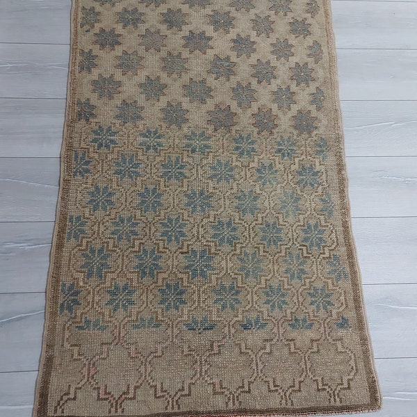 2.8x4.6 Ft Vintage Wool Rug,Handmade Soft Rug,Turkish Carpet 3x5 Ft,Antique Rug,Anatolia Carpet 3x5,Naturel Rug 3x5 Ft,Oushak Carpet 3x5 ft