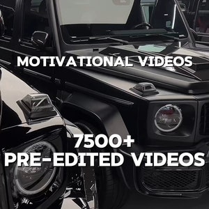 7500+ pre-edited motivational lifestyle videos (Tiktok, youtube, instagram etc.)