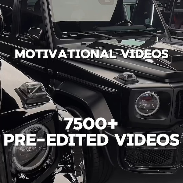 7500+ pre-edited motivational lifestyle videos (Tiktok, youtube, instagram etc.)