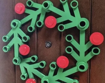 LEGO-Inspired Christmas Wreath 3D Print STL, Modular Design (Digital Download)