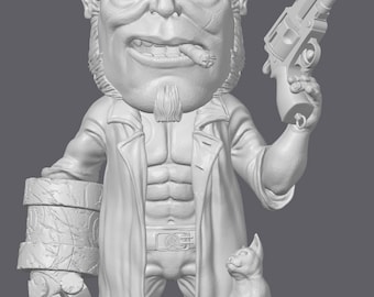 Hellboy STL File – 3D Printable Fan Art Model (Digital Download)