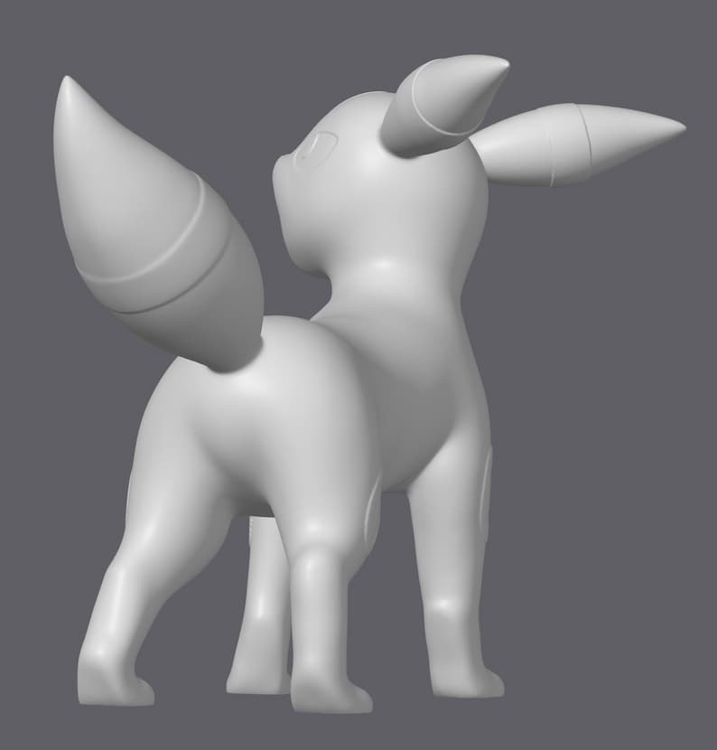 Umbreon 3D Model STL File High Quality Pokemon Sculpture Digital ...