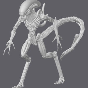 Alien STL File for 3D Printing - High Quality Digital Download - Detailed Sci-Fi Model, Customizable Scale for Collectors, Gaming & Decor