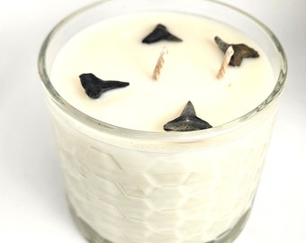 15.5 Oz. Luxury Salty Beach Air Soy Candle in Hexagon Glass