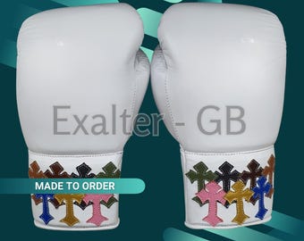 Gants de boxe - Fabriqués en cuir véritable Gants à lacets toutes tailles