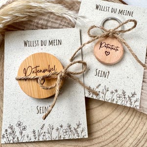 Geschenkset für Paten | Schlüsselanhänger und Flaschenöffner - Patenonkel, Patentante, Paten, Taufpaten, Taufe, Geschenkidee