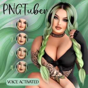 Vtuber femenina PNGTuber / Modelo Vtuber / twitch / recursos vtuber / Descarga digital / Para streaming, YouTube y juegos / Modelo femenina / PNG