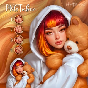 Vtuber femenina PNGTuber / Modelo Vtuber / twitch / recursos vtuber / Descarga digital / Para streaming, YouTube y juegos / Modelo femenina / PNG