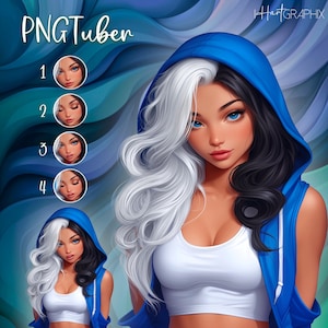 Vtuber femenina PNGTuber / Modelo Vtuber / twitch / recursos vtuber / Descarga digital / Para streaming, YouTube y juegos / Modelo femenina / PNG