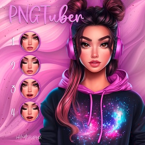 Vtuber femenina PNGTuber / Modelo Vtuber / twitch / recursos vtuber / Descarga digital / Para streaming, YouTube y juegos / Modelo femenina / PNG